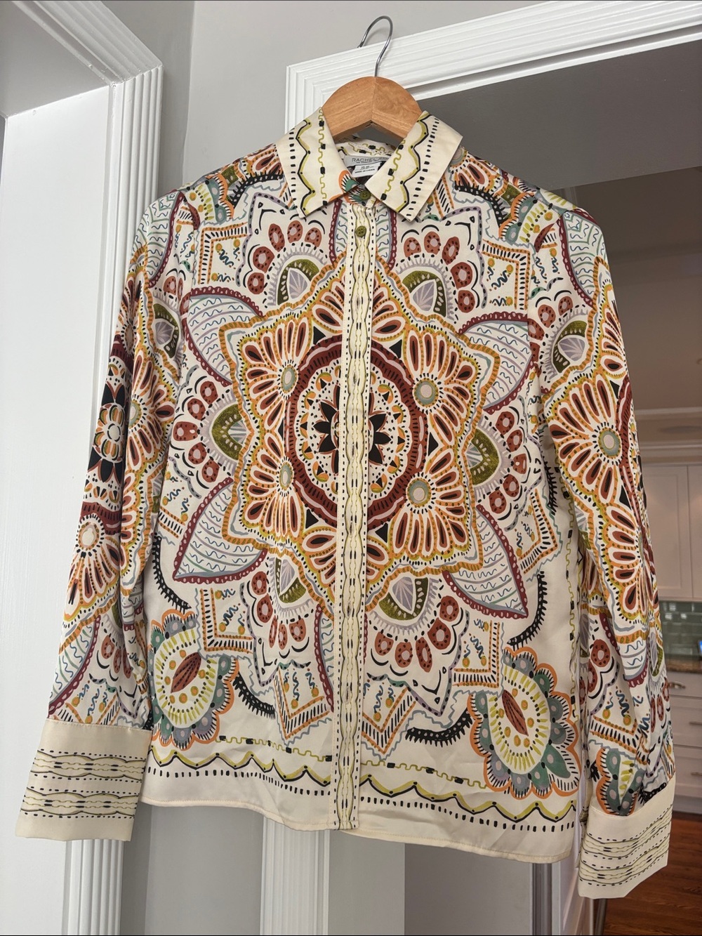 Rachel Zoe Multicolor Printed Button-Up Jacket